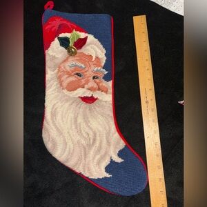 Festive Santa Christmas Stocking - Red and Blue